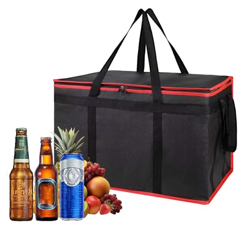 Sac isotherme XXXL en tissu Oxford, résistant aux éclaboussures, pliable et stable avec poignée de transport – Idéal pour le camping, les pique-niques,...