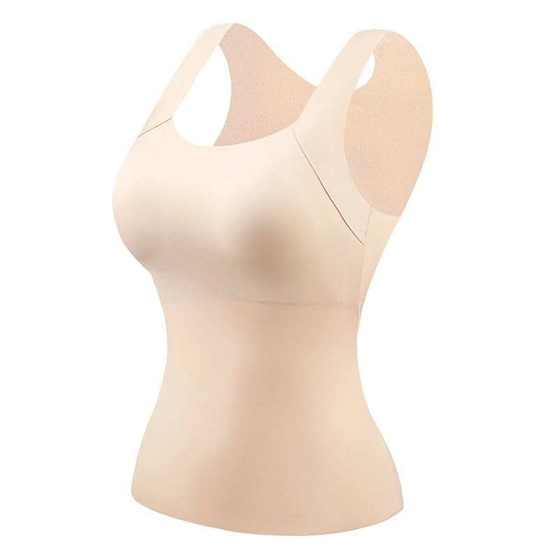 Tank Tops with Built in Bras for Older Women Sleeveless Wide Strap Camisole - image 7
