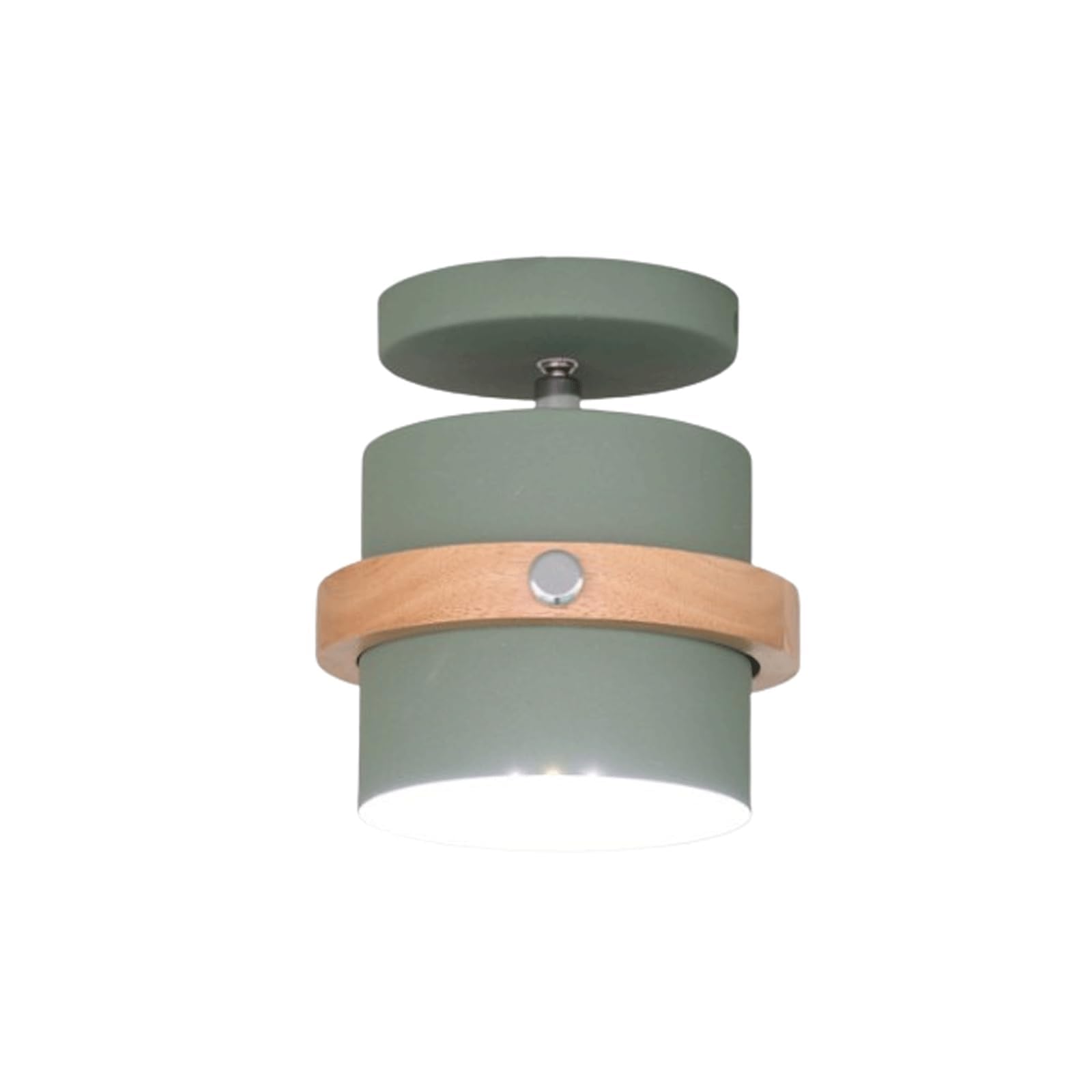 PLQWUJD Exquisite Chandelier Rotating Ceiling Light Fixture Cylinder Semi Flush Mount Lighting 3000k Ceiling Lamp LED Close to Ceiling Light Porch Chandelier(Gr�n)