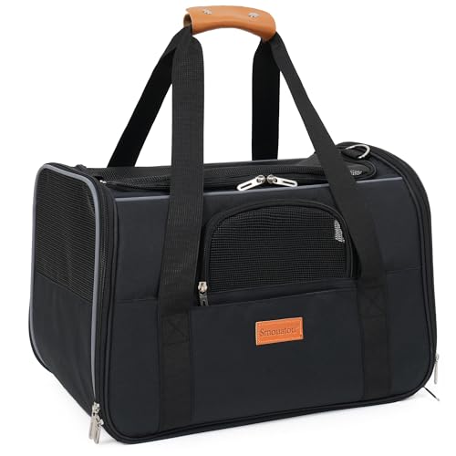 Cat Carrier, Dog Carrier, Cat Bag Carrier, Cat Travel Carrier, Soft-Sided and Scratch-Proof mesh Cat Bag Pet Carriers, Travel Puppy Carry, Pet Home(Black) - Image 4