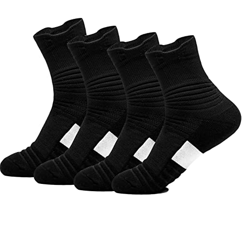 Image of Basketball Socks Compression Cushion Thick Cycling Socks Athletic Crew Socks for Men Women Boys