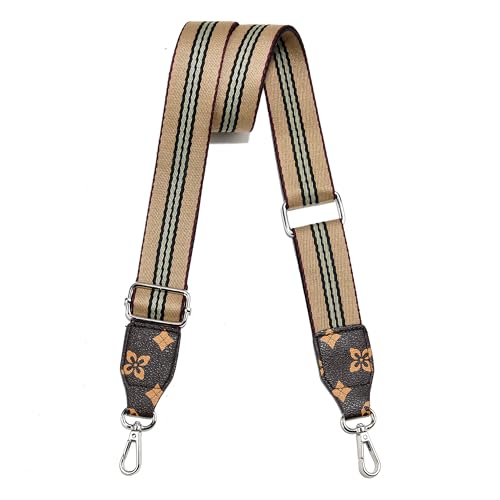 Image of Purse Straps Replacement Crossbody, Universal Wide Shoulder Strap for Bags Adjustable Straps for Handbags (Silvery Hardware)