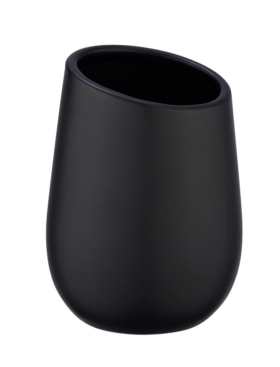 WENKO Badi Toothbrush Beaker Black 11 x 8 x 8 cm