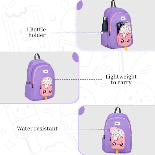 Image of F Gear Cocoa 23L Backpack|Soft Touch|Colourful & attractive theme brings a fun space-inspired look|with two Spacious Compartments,1 Front Pocket & Water Bottle Holder