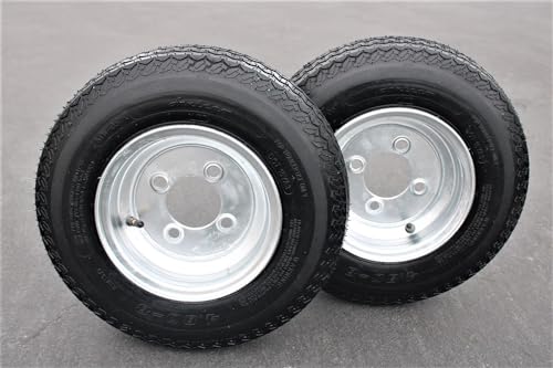 Antego Tire and Wheel (Set of 2) 4.80-8 Tire and Wheel Assemblies, Galvanized 4...
