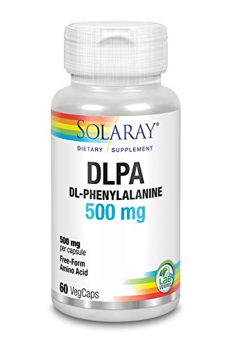 Solaray DL-Phenylalanine Free Form Vegetarian Capsules, 500 mg, 60 Count