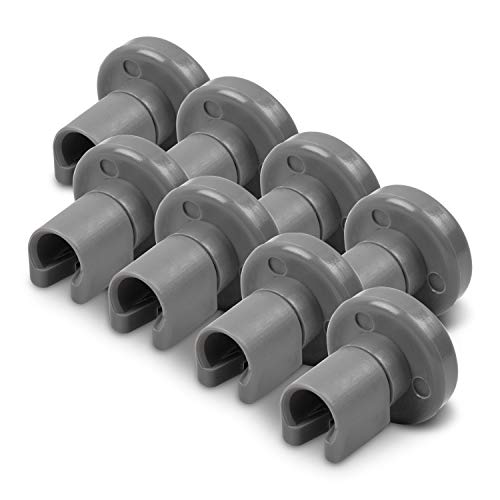 VIOKS Ruedas de repuesto universales para Electrolux 5028696700/0 para lavavajillas, lavadora, piezas de repuesto y accesorios, juego de 8 unidades para cesta superior