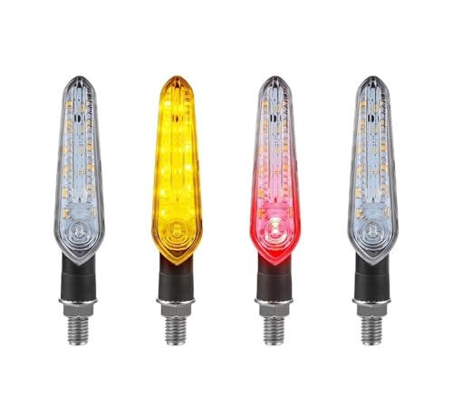 Pièces universelles moto 12V avec feu arrière LED bicolore haute luminosité