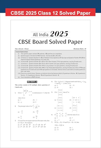 Image of Disha 13 Years CBSE Class 12 Solved Mathematics Previous Year-wise Question Papers (2013 - 2025) | PYQ's, Sample Paper & Concept Notes | CBSE Question Bank Class 12 | 5th Edition