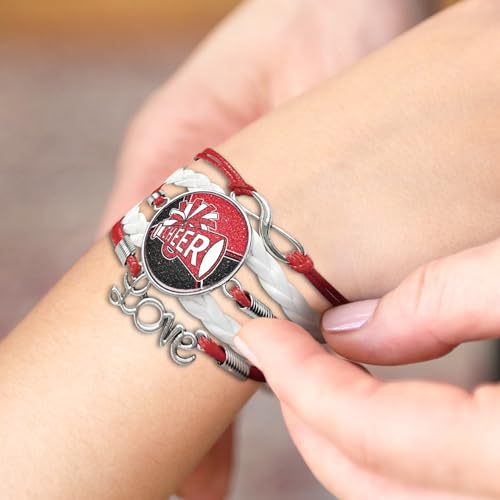 Image of Gymnastics Bracelets for Girls Gifts for Teen Girls,Teams Initial Charm Jewelry,Sport Ballerina Birthday Christmas Gifts