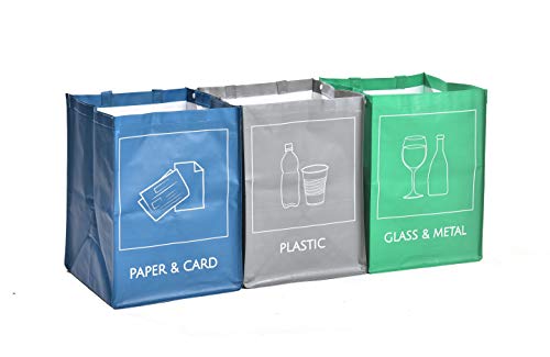 Young Da Reusable Recycle Bin Bags, Separate Recycling Trash Bins Box For Home Kitchen Garden, Recyclable Waste Sorting Organizer Waterproof Compartment Container(3Pcs) #TOP2
