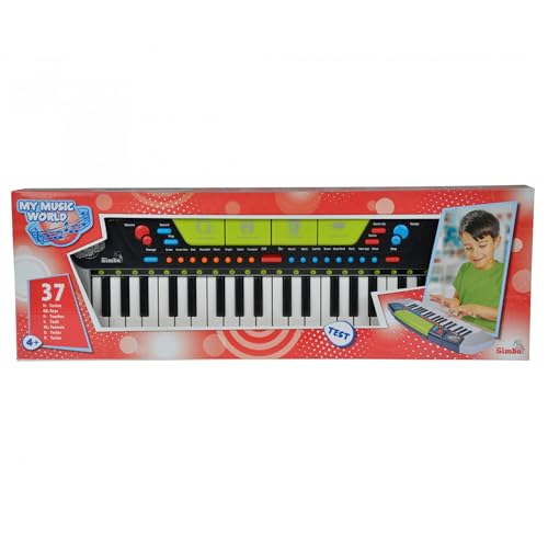 Simba 106835366 - My Music World Keyboard Modern Style, 37 Tasten, 8 Demos, 8 Rhythmen, 54x17cm, ab 4 Jahre
