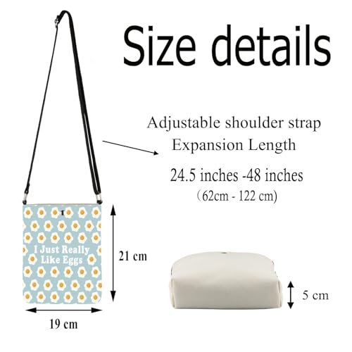FUSTMW Eggs Gifts for Egg Lovers Chicken Eggs CrossBody Bag Cute Food Bucket Bags with Adjustable Strap for Travel Outdoor2