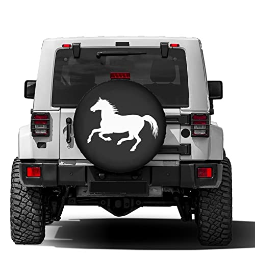 Foruidea Horse Spare Tire Cover Dust-Proof Wheel Tire Cover Fit Trailer, RV, SUV and Many Vehicle 16 Inch