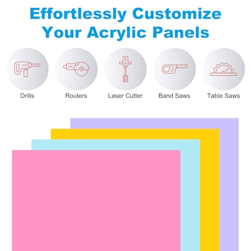 Image of PATIKIL 1 /8 Inch Thick Acrylic Sheets, 2Pack 16x12 Inch Plastic Sheet Colorful Board Panel for Sign, DIY, Painting, Art Craft, Brown
