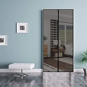Evafly Mosquito Net for Door Fiberglass Magnetic Curtain Auto Closing Insect Screen for All Door Types with Self Adhesive Hook Tape