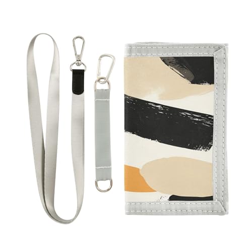 BOESI Colorful Graffiti Pattern Velcro Wallet, Canvas Wallet, Tri-fold Wallet, Unisex