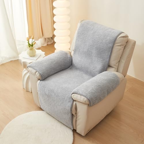 Funda de forro polar para silla reclinable y protector de sofá lavable suave 2