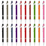 Colorés : ces stylos à bille colorés avec stylet sont disponibles en 10 couleurs vives. Chaque couleur donne aux stylos une personnalité propre et en fait un compagnon heureux pour toutes les occasions d'écriture