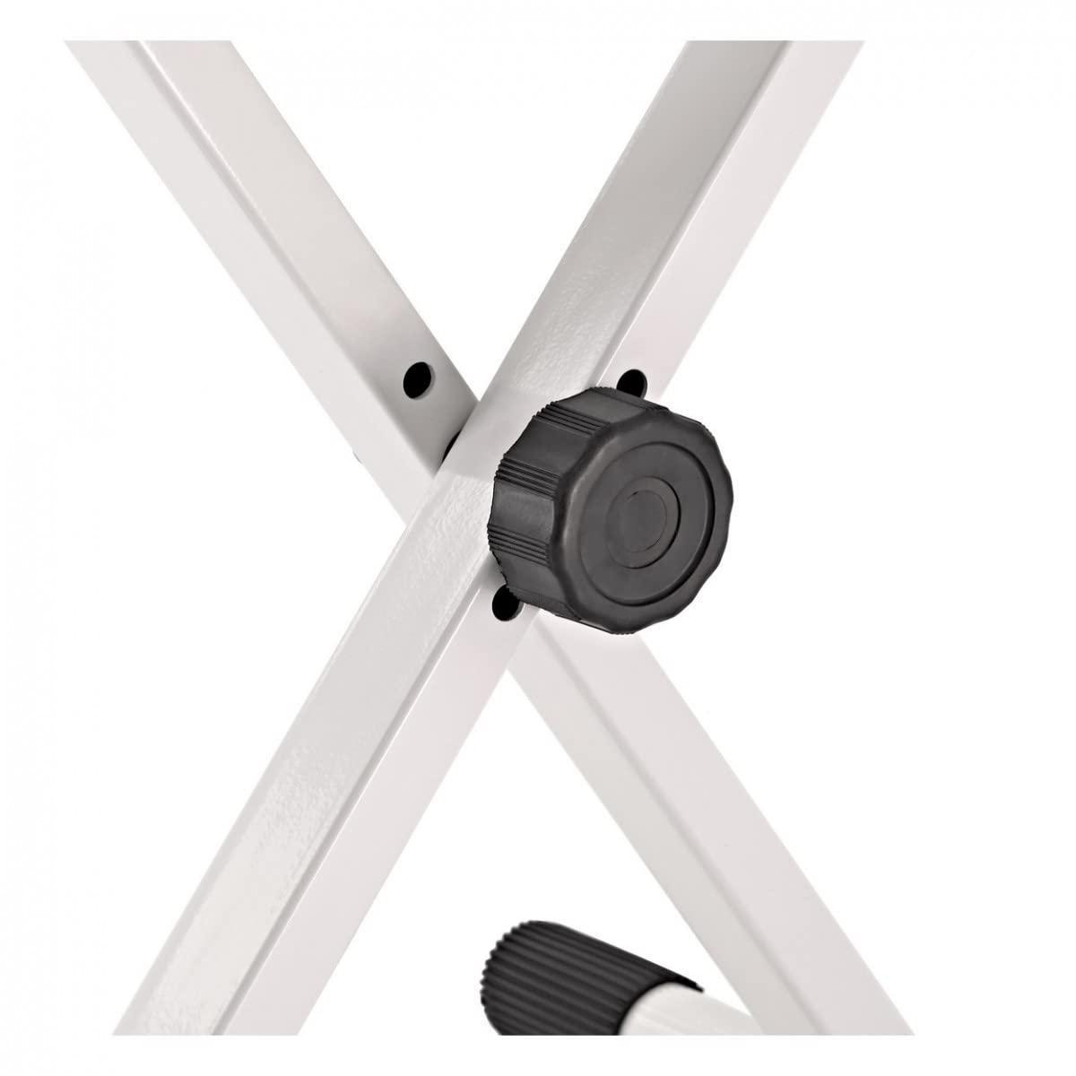 gear4music Ensemble support de clavier et tabouret blanc