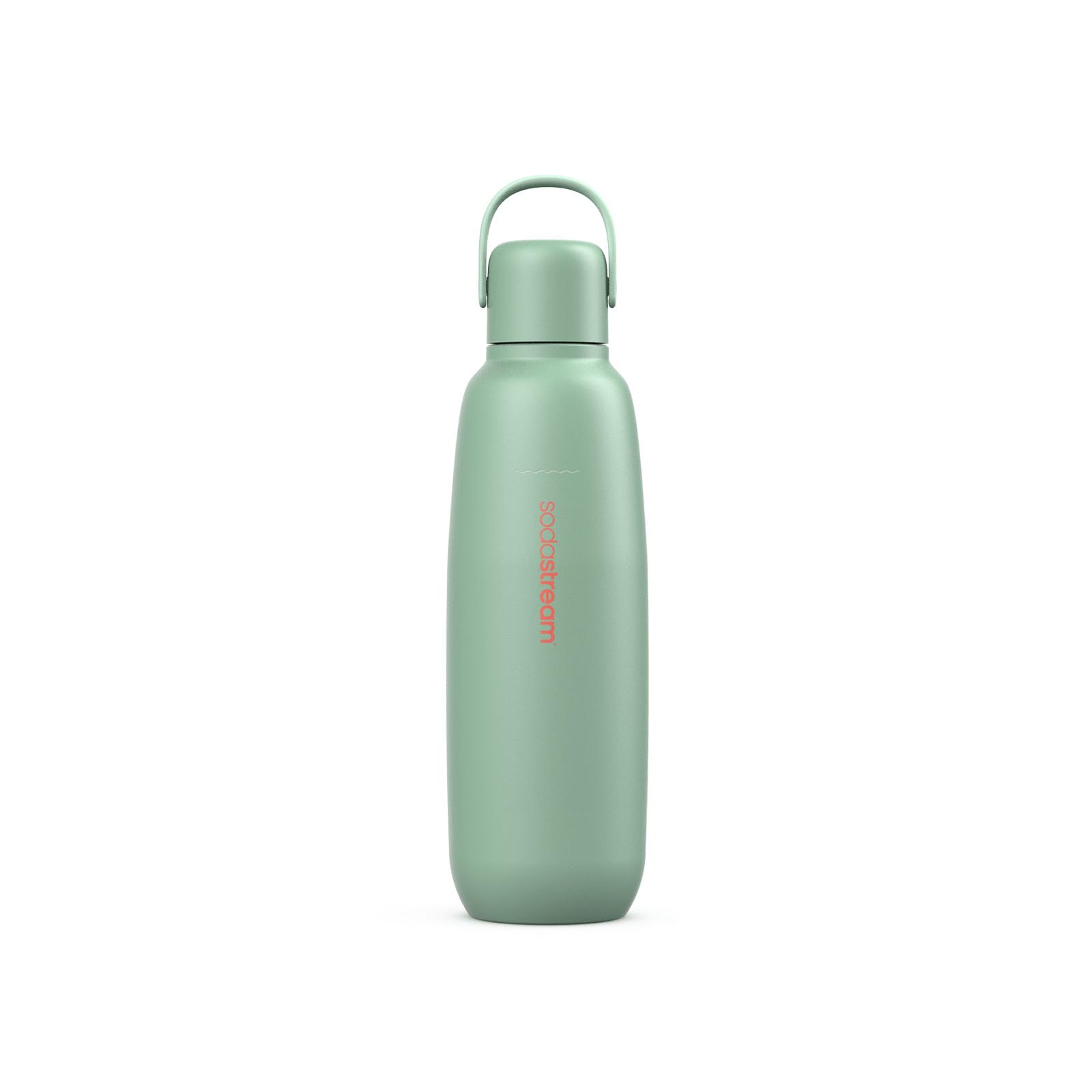Fizz & Go Cool Stainless Steel, 0.9L Double Insulated Carbonated Drinks Bottle, Keeps Hot or Cold For 12hrs, Compatible with Sparkling Water Machine, Fizzy Water Bottle - Mint Green