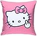 By Hello Kitty Housse de coussin carrée en velours doux avec fermeture éclair dissimulée pour canapé, salon, décoration d'intérieur (45,7 x 45,7 cm)