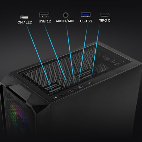 YEYIAN Gaming PC VaultESP | Intel i5-14400F 10-Core (4.7GHz Turbo) | NVIDIA RTX 5060 8GB GDDR7 | 32GB DDR5 6000MHz | 1TB NVMe SSD Gen4 | Windows 11 Pro - imagen 5