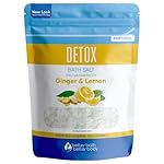 Detox Bath Salt 32 Ounces Epsom Salt with Natural Ginger and Lemon Essential Oils Plus Vitamin C in BPA Free Pouch with Easy Press-Lock Seal