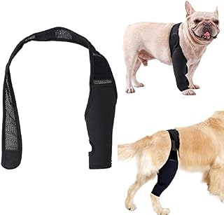 Tineer Adjustable Pet Dog Knee Protector, Dog Front Back Leg Sleeve Fixed Cover for Hind Leg Dogs Surgical Injury Recovery, Support Joint Stability, Wound Healing And Reduces Pain (XS)