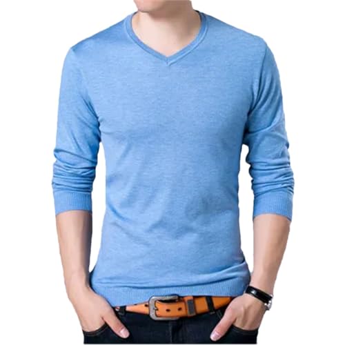 Mens Pullover O-Neck Slim Fit Knitting Hombres Long Sleeve Sweaters V-Neck Sweaters Big Size