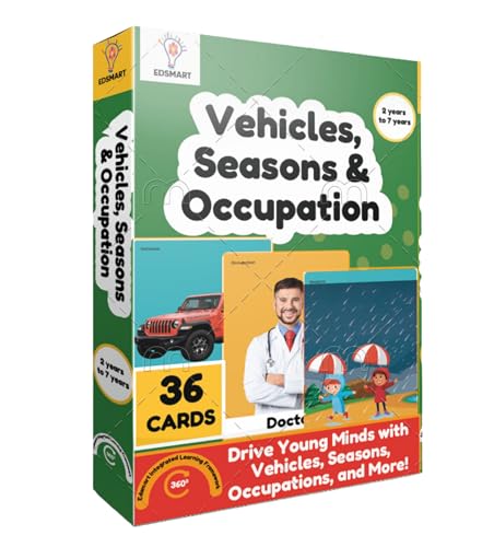 Image of Edsmart Flash Cards - Combo of 2 Sets Veggies, Fruits, Dairy Products, Colors, Shapes and More (Edsmart Flash Cards Combo of 2 Sets - Colors, Shapes, Bodyparts & Vehicles, Seasons & Occupation)