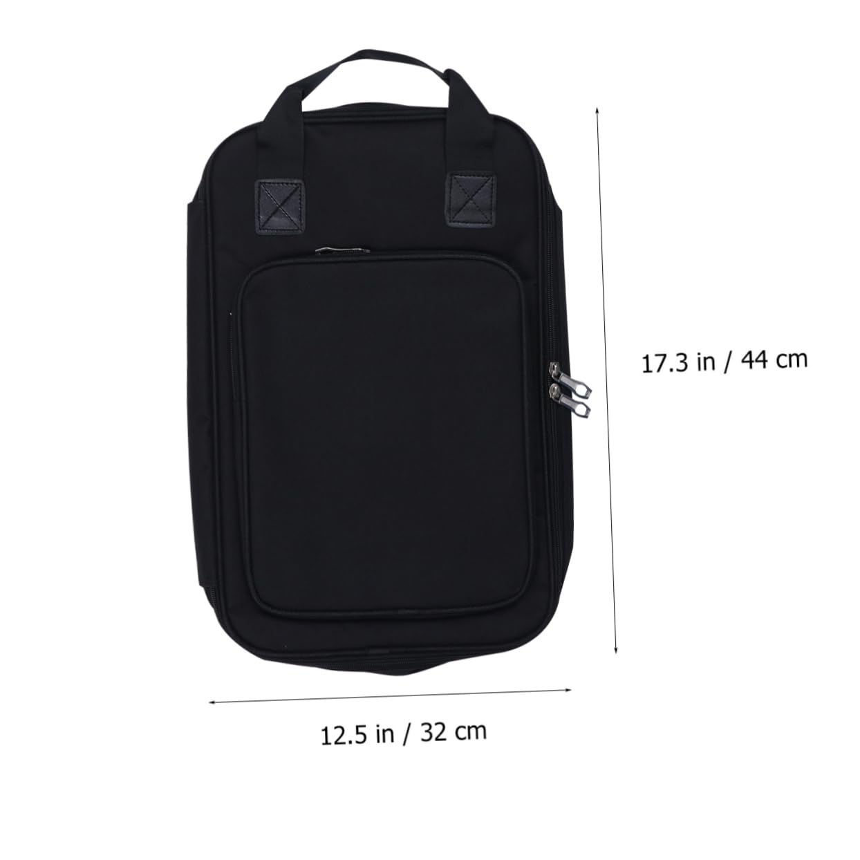 ibasenice Custodia per Bacchette Batteria Zaino in Pvc Nero, Design Curvo e Doppio Gancio, Maniglia per Pratica e Concerto
