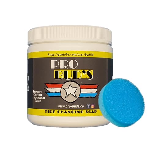 Pro Buds Tire Mounting Paste - Peerless Lubrication Tire Mounting Lube for Quick Changing and a Secure Fit - Slip-Resistant - 8 oz.