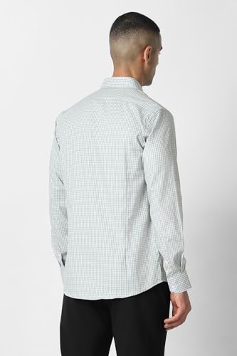 Image of Van Heusen Formal Checkered Shirt for Men| Premium Cotton| Full Sleeves| Slim Fit |Breathable Fabric