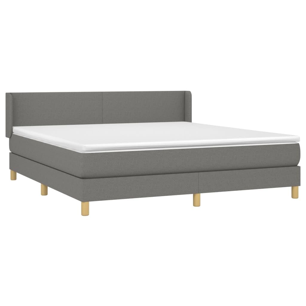Molle insacchettate letto contenitore con testiera regolabile grigio scuro