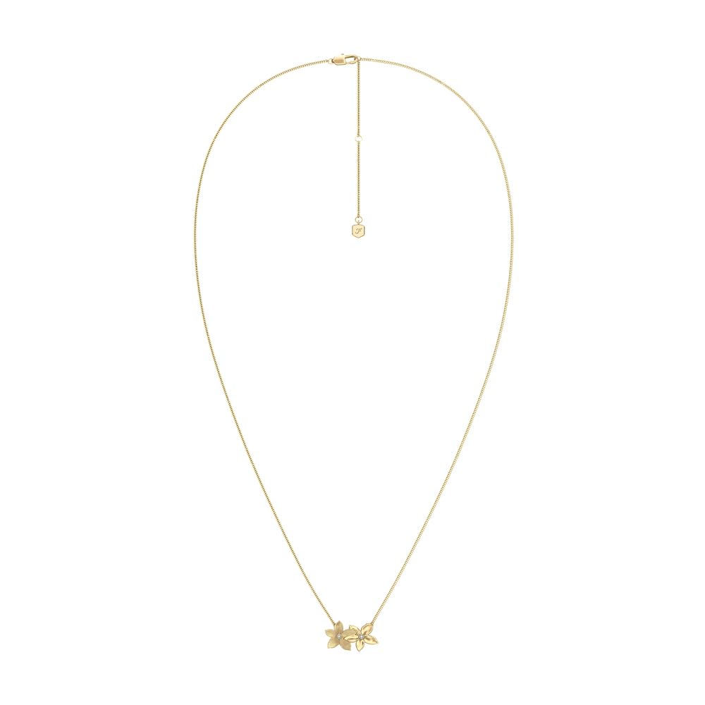 Fossil Sutton Women's Gold-Tone Stainless Steel Necklace, JF04970710