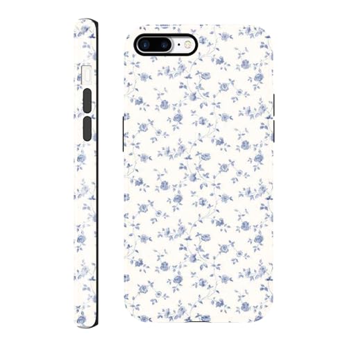 Coque de protection 2-en-1 antichoc pour iPhone 7 Plus à fleurs roses