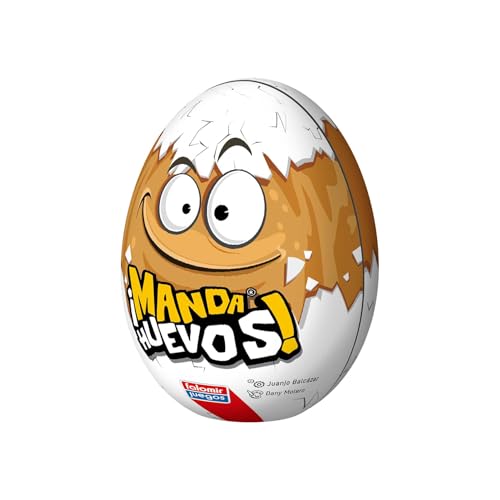 Falomir - Juego de Intercambio de Cartas Manda Huevos | Rápido y Divertido | Ideal para llenar tu Huevera, Multicolor, Plástico