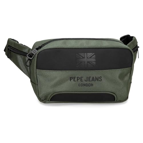 Riñonera Pepe Jeans poliéster resistente verde de dimensiones compactas