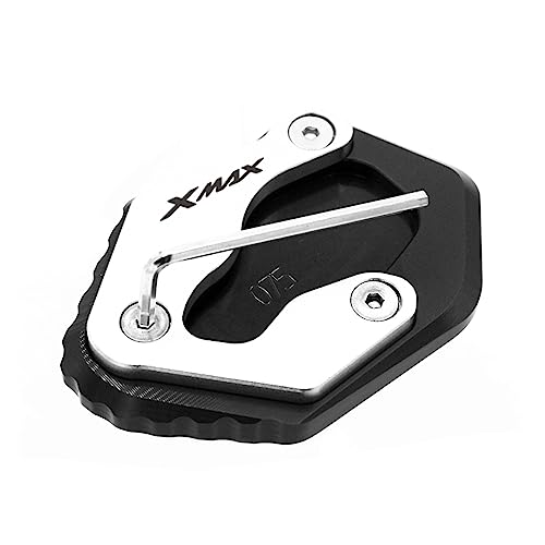 Plaque béquille latérale moto XMAX 300 évite la chute du scooter sur bitume chaud et herbe