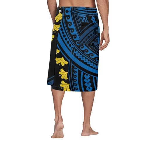 Samoan Dress for Men Lava Lava Printed Swimsuit Wrap Skirt Hawaiian2