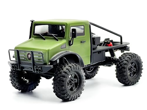 Image of HOBBYPLUS CR-18P V3 Brushless Rushmore in T-Hunter - Matte Green - 1 /18 Scale RC Truck Crawler with Off-Road RC Trucks Features, Portal Axles & Metal Gears - RTR, 2S /3S LiPo Compatible (1810418-V3)