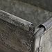 Creative Co-Op Metal Trough Container with Distressed Zinc Finish
