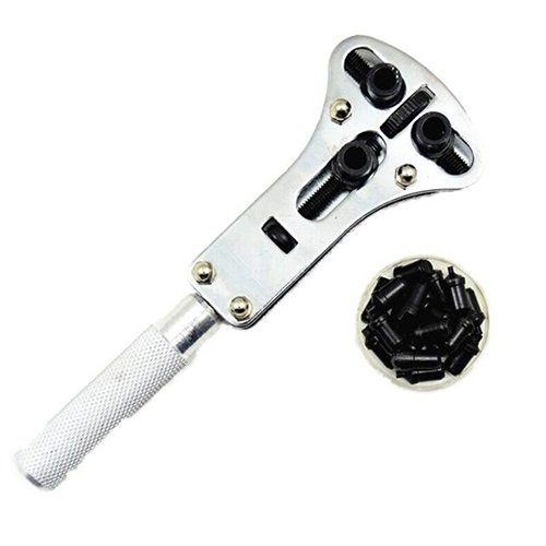 ZHOUBA, herramienta de reparación de relojes impermeable, removedor de caja trasera ajustable, llave de apertura de tornillos