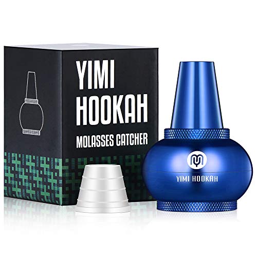 Yimi Hookah Aluminum Hookah Molasses Catcher Universal Fit Dia 5.5cm Height 7.4cm Silicone Grommet Included(Blue)