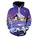 QTJY Felpa con Cappuccio da Uomo Natalizia, Maglione con Cappuccio Stampato in 3D, Pullover con Cappuccio Pupazzo di Neve Moda Autunno e Inverno PM