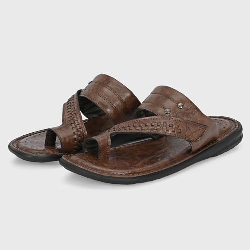 Image of Centrino Men's Slippers | Kolhapuri Style Chappals with Soft Cushioned Footbed | Comfortable & Durable | Traditional Yet Stylish Footwear for Men (9541)