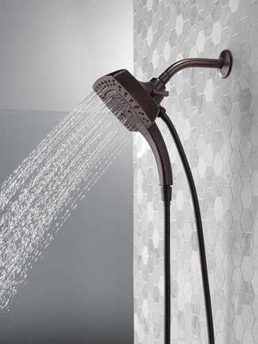 Delta Faucet 5-Spray In2ition 2-in-1 Dual Hand Held Shower Head with Hose, Magnetic Docking Handheld Shower Head, Venetian Bronze 58474-RB - image 7