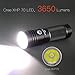 WOWTAC A5 3650 High Lumens Super Bright Rechargeable Flashlight, Waterproof High Illumination Handheld Flashlights, LED Flashlight for Searching Dog Walking Camping Hiking-CW