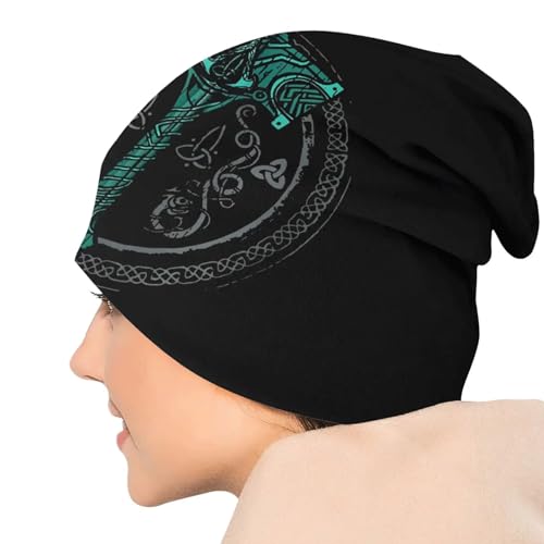 Bonnet Viking Mjolnir imprimé 3D pour style décontracté - 4